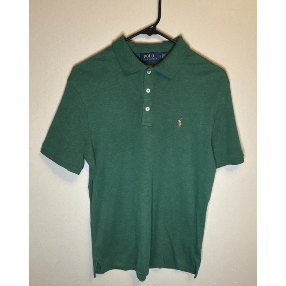 Polo Ralph Lauren Men's Polo Shirt Classic Fit Green Short Sleeve Collared S